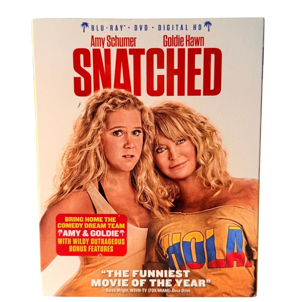 NEW Snatched Blu-ray DVD Combo Amy Schumer Goldie Hawn Comedy Movie w Slipcover